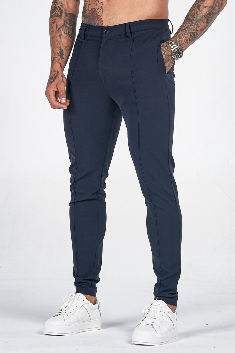 Calça Masculina de Alfaiataria Atlantic Azul