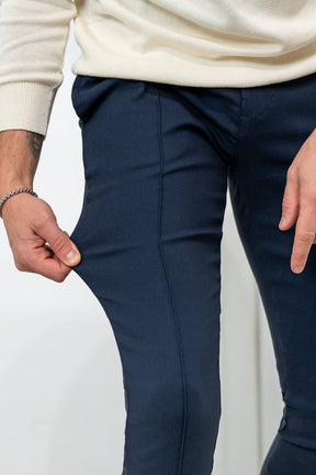 Calça Masculina de Alfaiataria Atlantic Azul