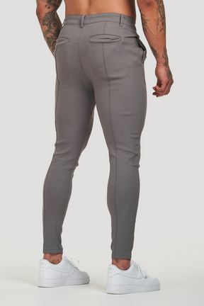 Calça Masculina de Alfaiataria Atlantic Cinza