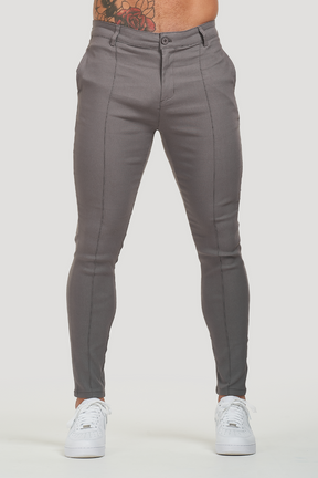 Calça Masculina de Alfaiataria Atlantic Cinza