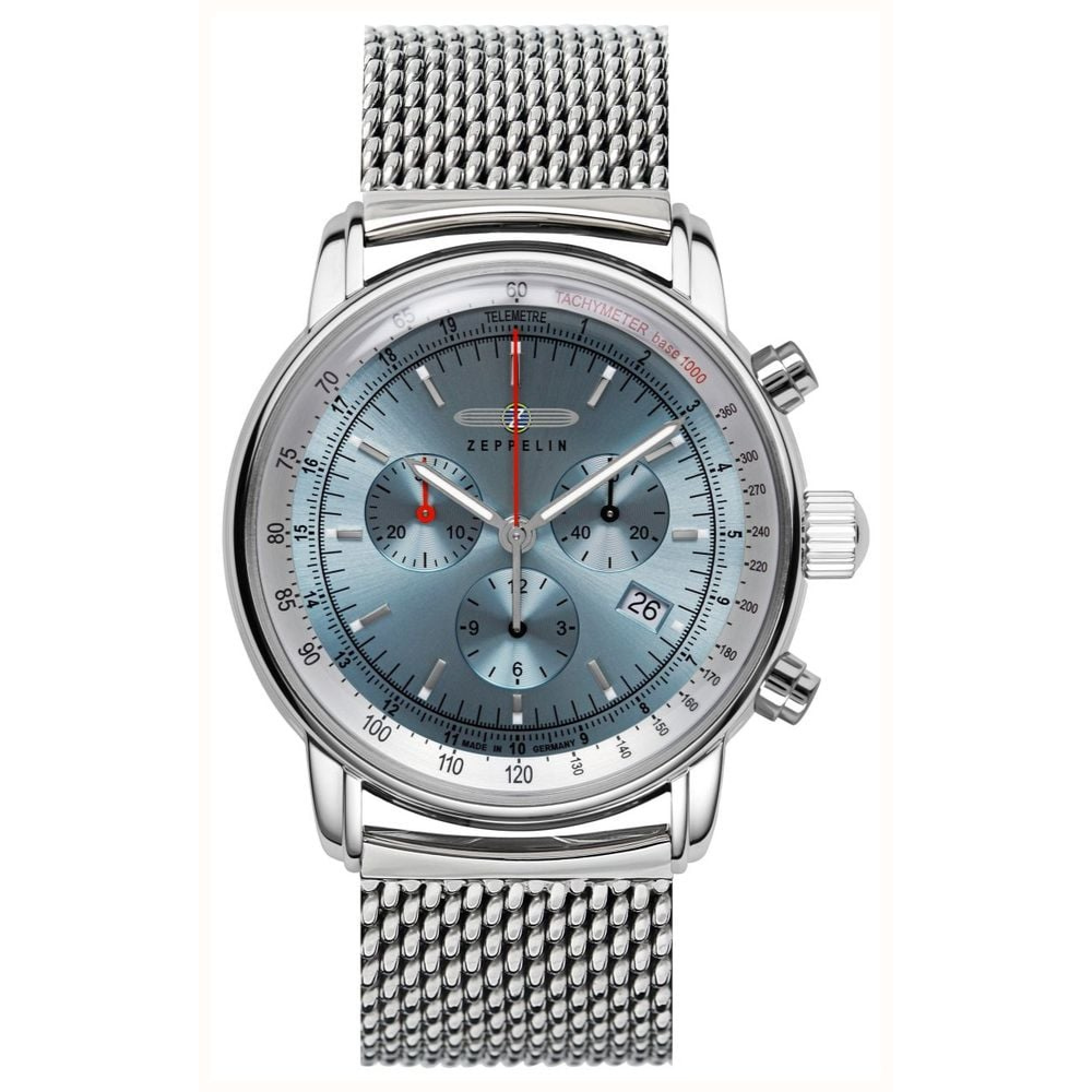 Relógio Automático Zeppelin 100 Anos Silver Blue – Cronógrafo