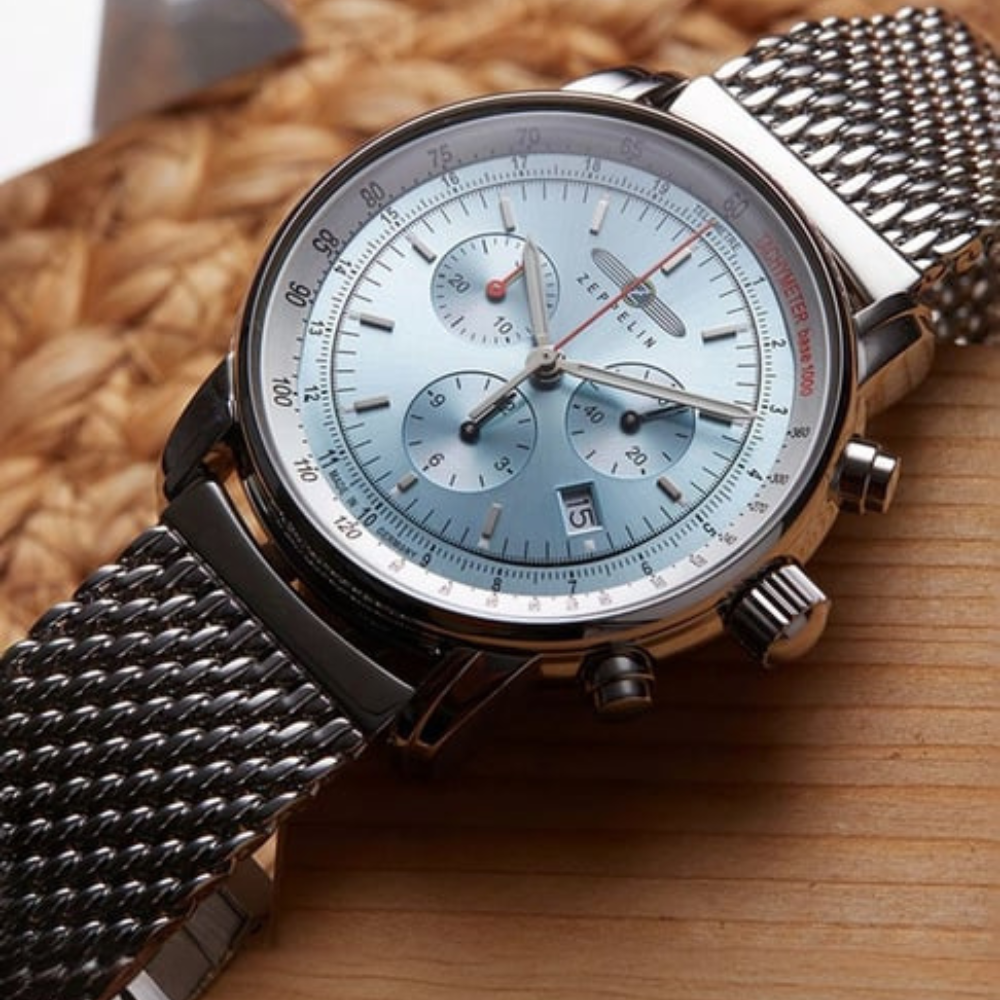 Relógio Automático Zeppelin 100 Anos Silver Blue – Cronógrafo