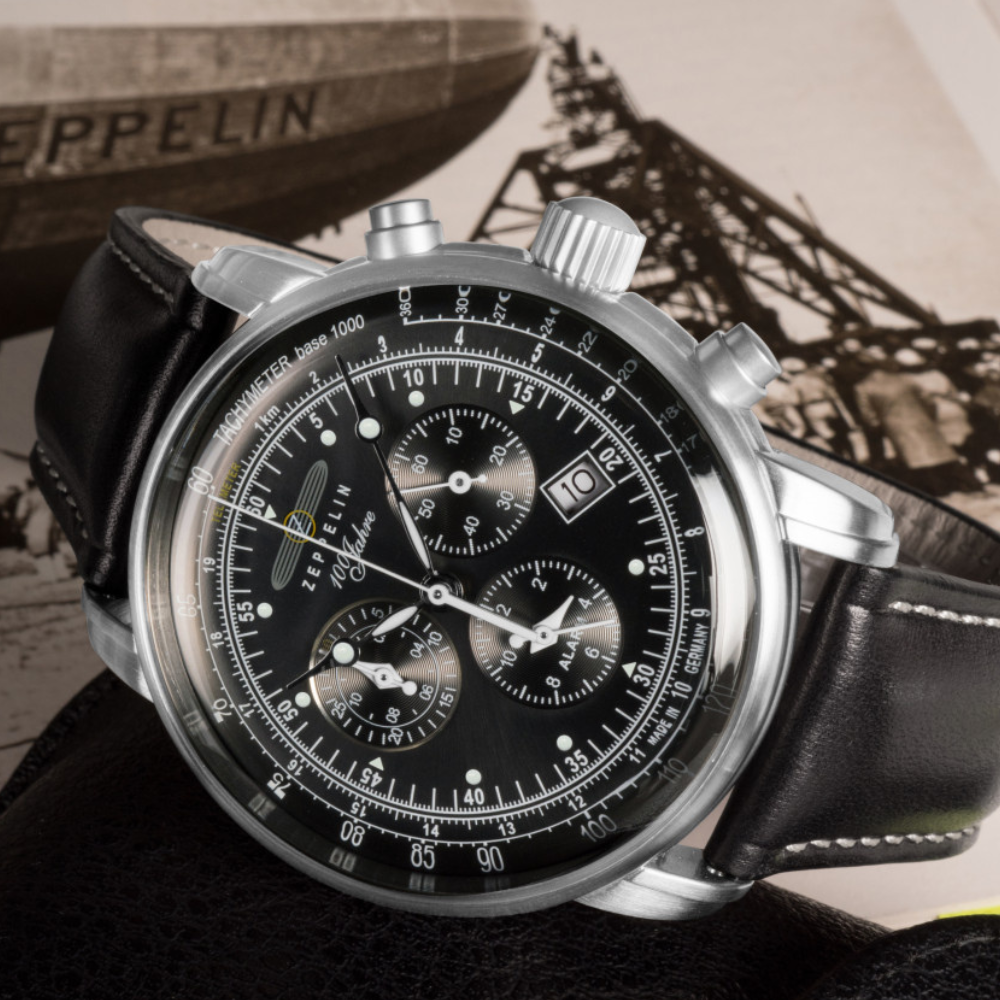 Relógio Automático Zeppelin 100 Anos Black Premium – Cronógrafo